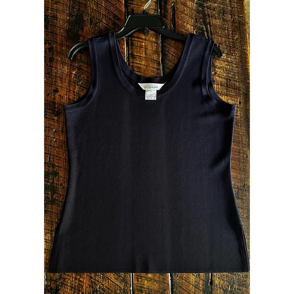 Exclusively Misook Sleeveless Navy Blue Womens Tank/Cami/Top Size Medium - Picture 10 of 11